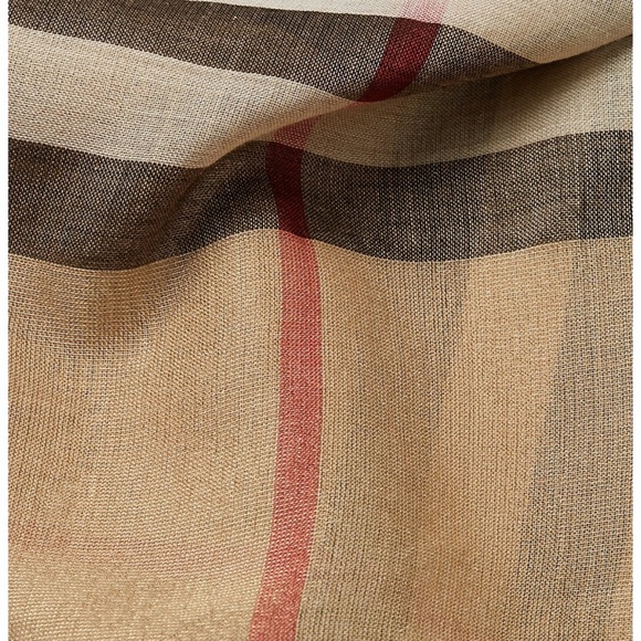Burberry Giant Check Gauze Scarf - Picture 3 of 3